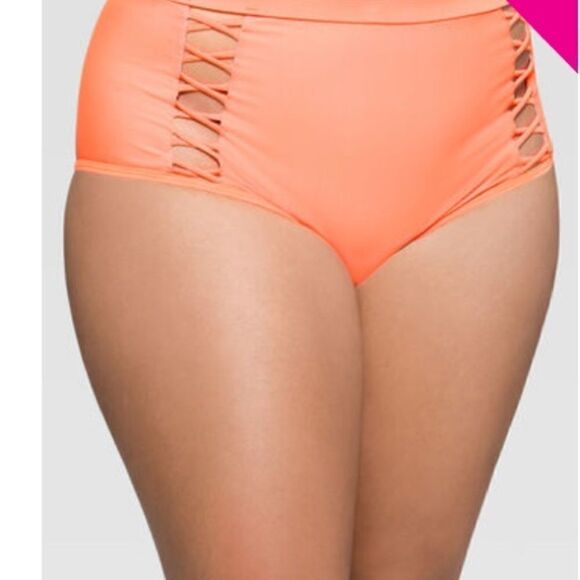 NWT Ashley Stewart CRISS CROSS HIGH WAIST BIKINI Sz 20 - Picture 1 of 7